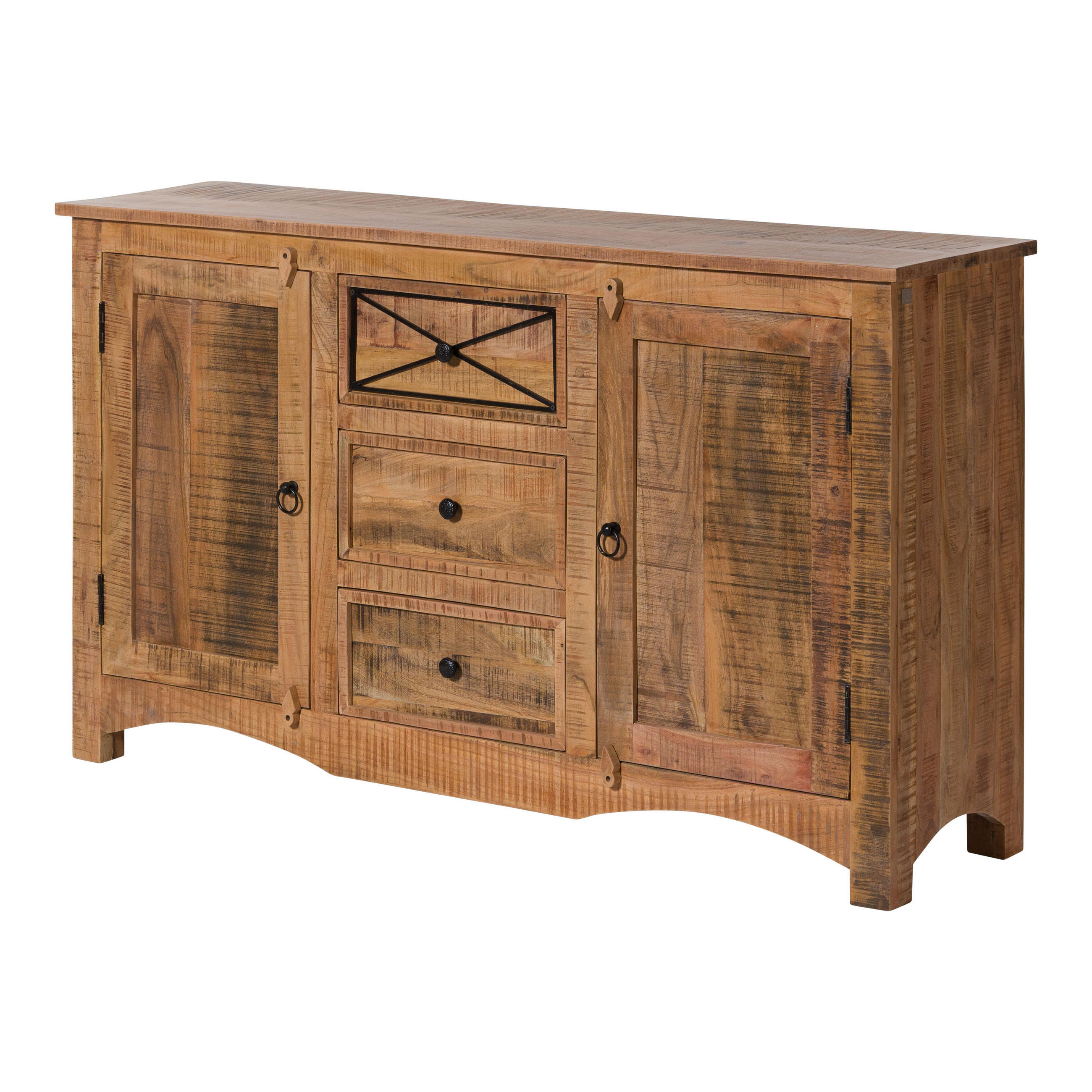 Massivmoebel24 Sideboard Natur 150x85x38 cm