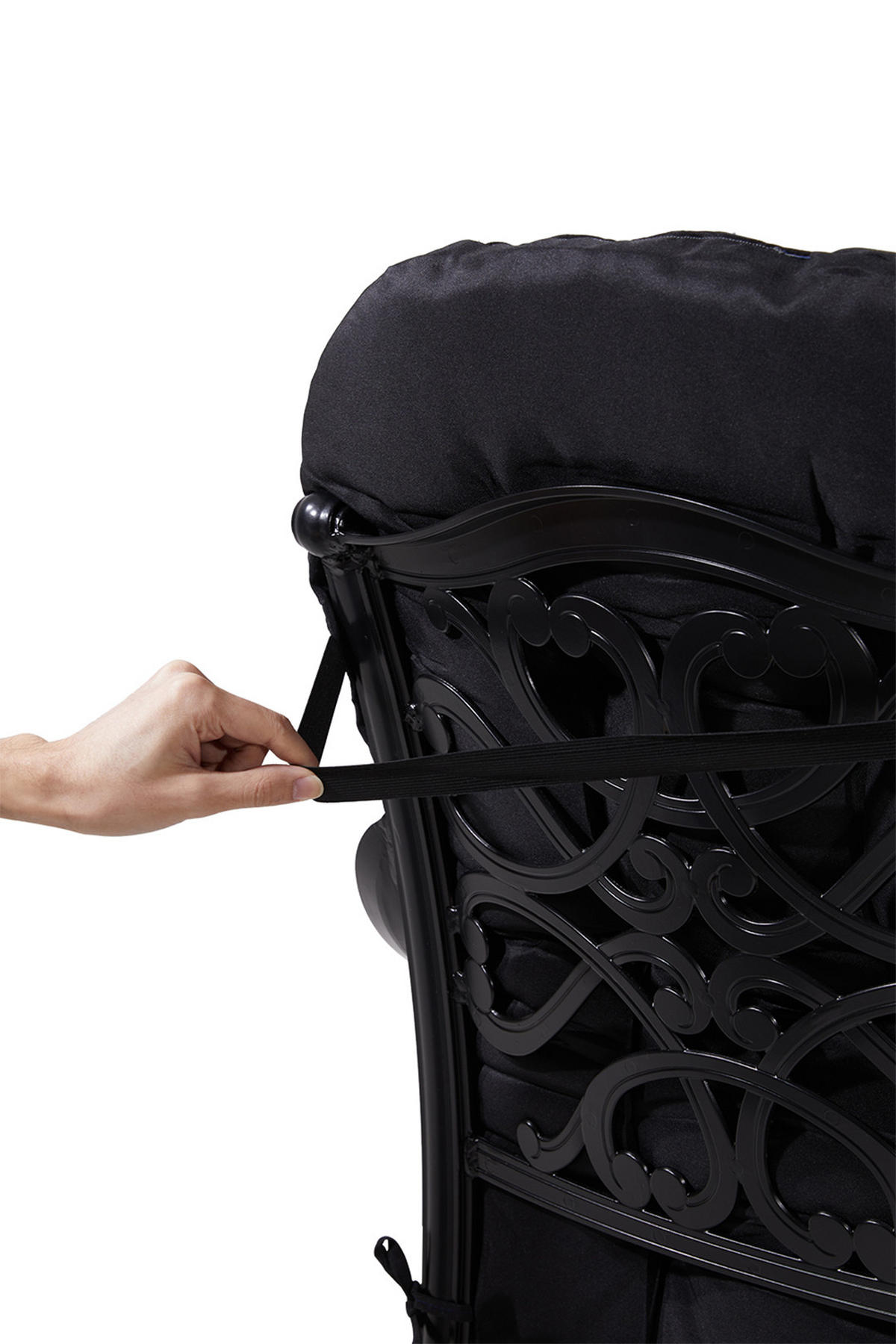 BÜROSTUHL mit 4cm 28D Sponge aus PP + Wood Plate Steel in Schwarz Ergonomisch 58 x 55 x 93cm - Schwarz/Weiß, Kunststoff/Textil (48/93/110cm) - Livingandhome