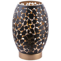 LED TISCHLEUCHTE HANNY Schwarz Gold - Schwarz, Metall (15/15/23cm)