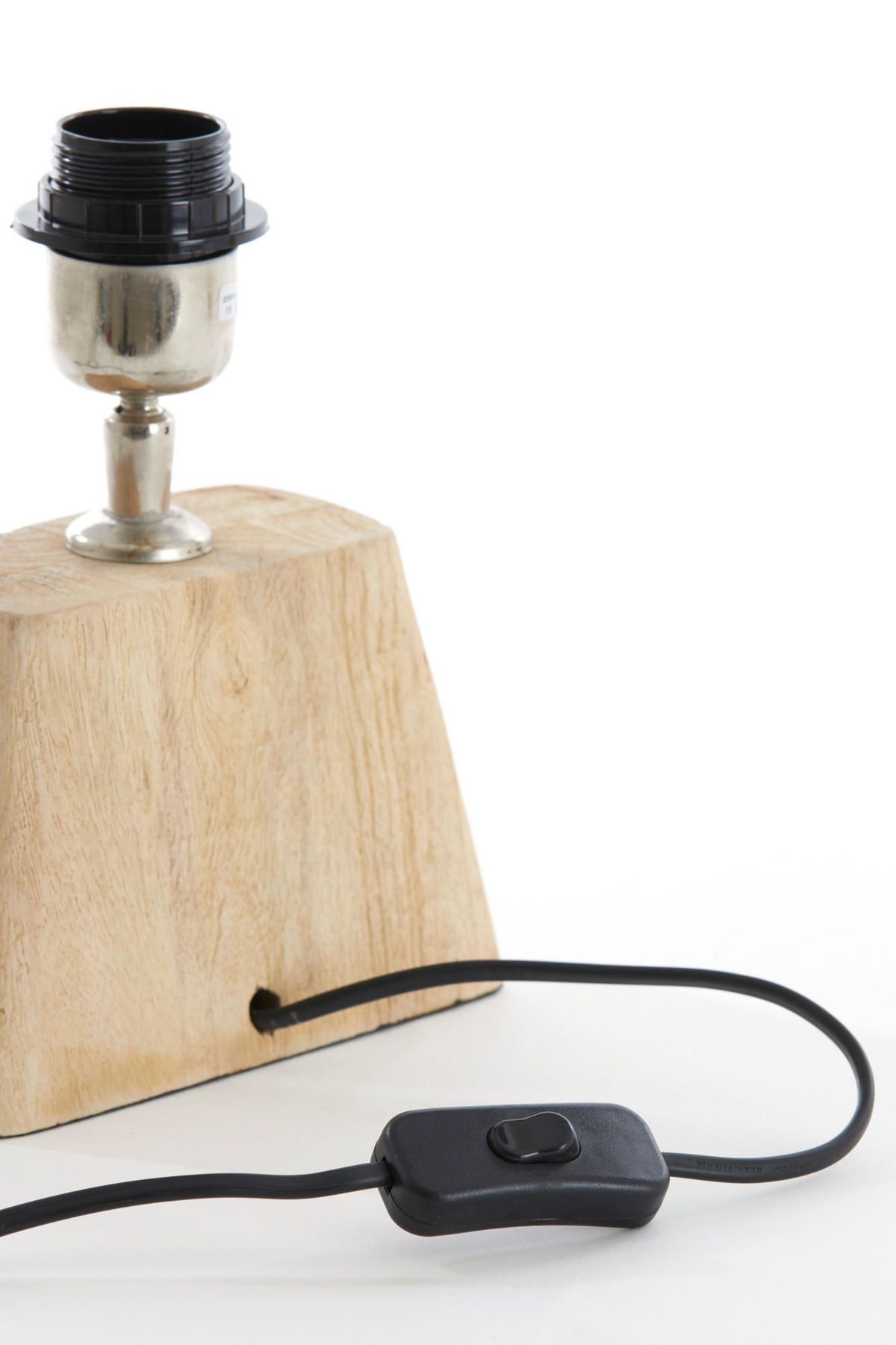 LAMPENFUSS Kardan Braun 22/15/19 cm - Hellbraun, Holz (22/15/19cm) - Light & Living