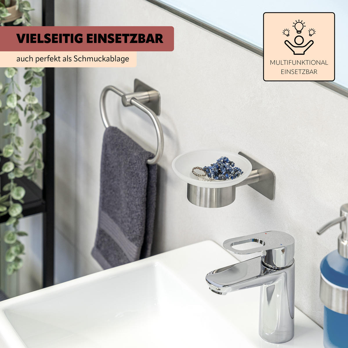 SEIFENSCHALE PIAZZA TAPE, Edelstahl, matt - Edelstahlfarben, Metall (11/5.5/12.8cm) - bremermann