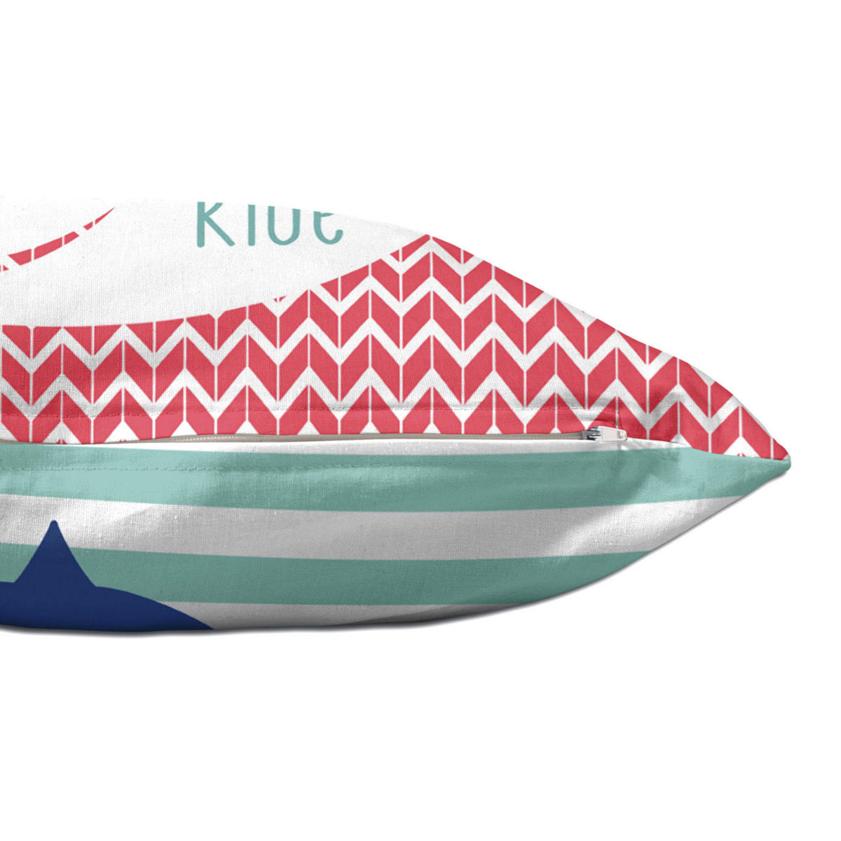 KISSENBEZUG whale 50x30 cm mehrfarbig - Multicolor, Textil (50/30cm) - Happy Friday