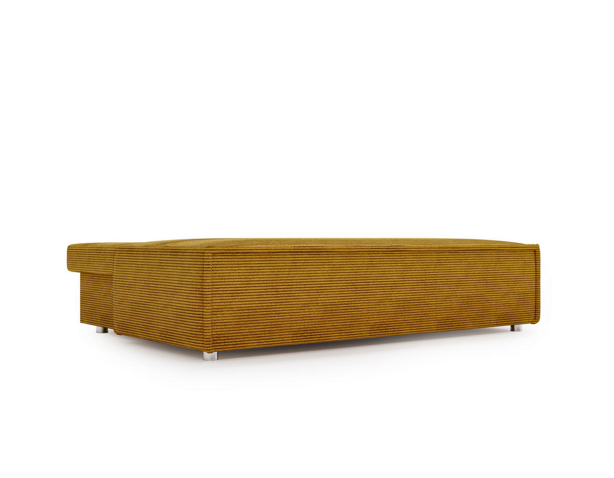 SCHLAFSOFA Mit Bettkasten DUO Poso Stoff Senffarbe - Gelb, Holz (198/89/90cm) - Kaiser Möbel