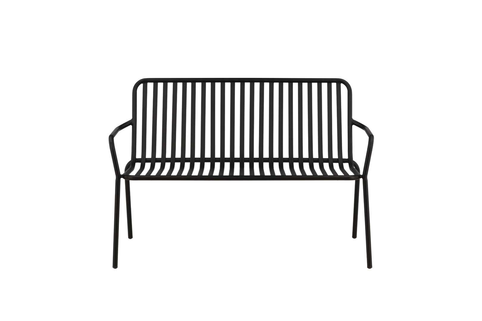 GARTENBANK schwarz - Schwarz, Metall (130/85/64cm) - ebuy24