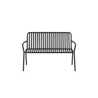 GARTENBANK schwarz - Schwarz, Metall (130/85/64cm) - ebuy24