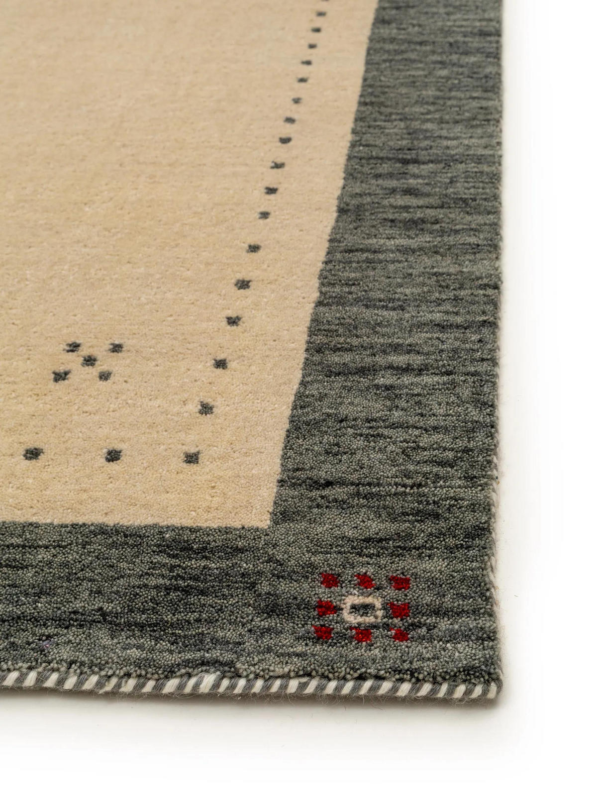 WOLLTEPPICH-LÄUFER Jamal Beige/Grau 80x300 cm - Beige, Textil (80/300cm) - benuta Nest