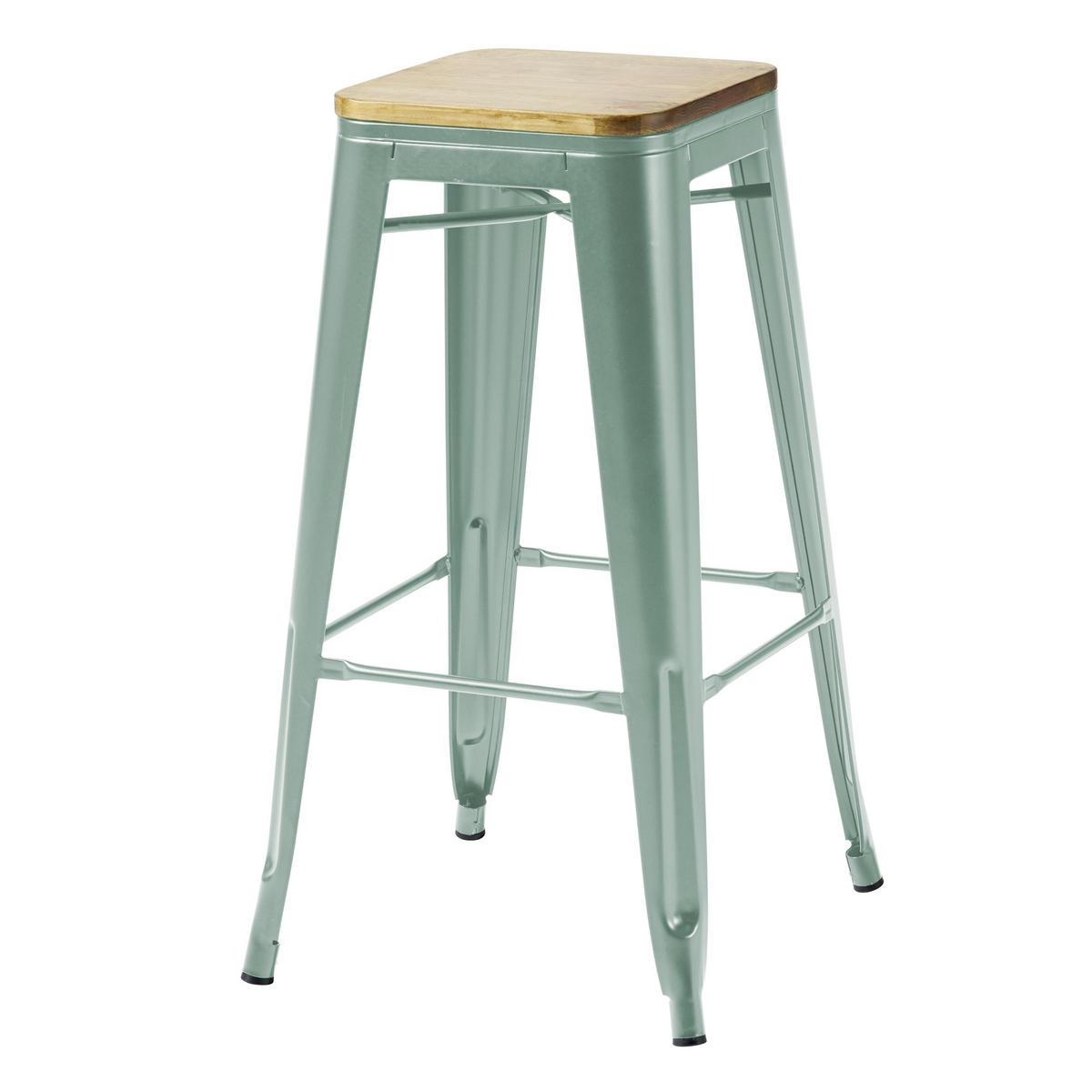 BARHOCKER 4-tlg., Grau - Grau, Metall (43/43cm) - Oviala