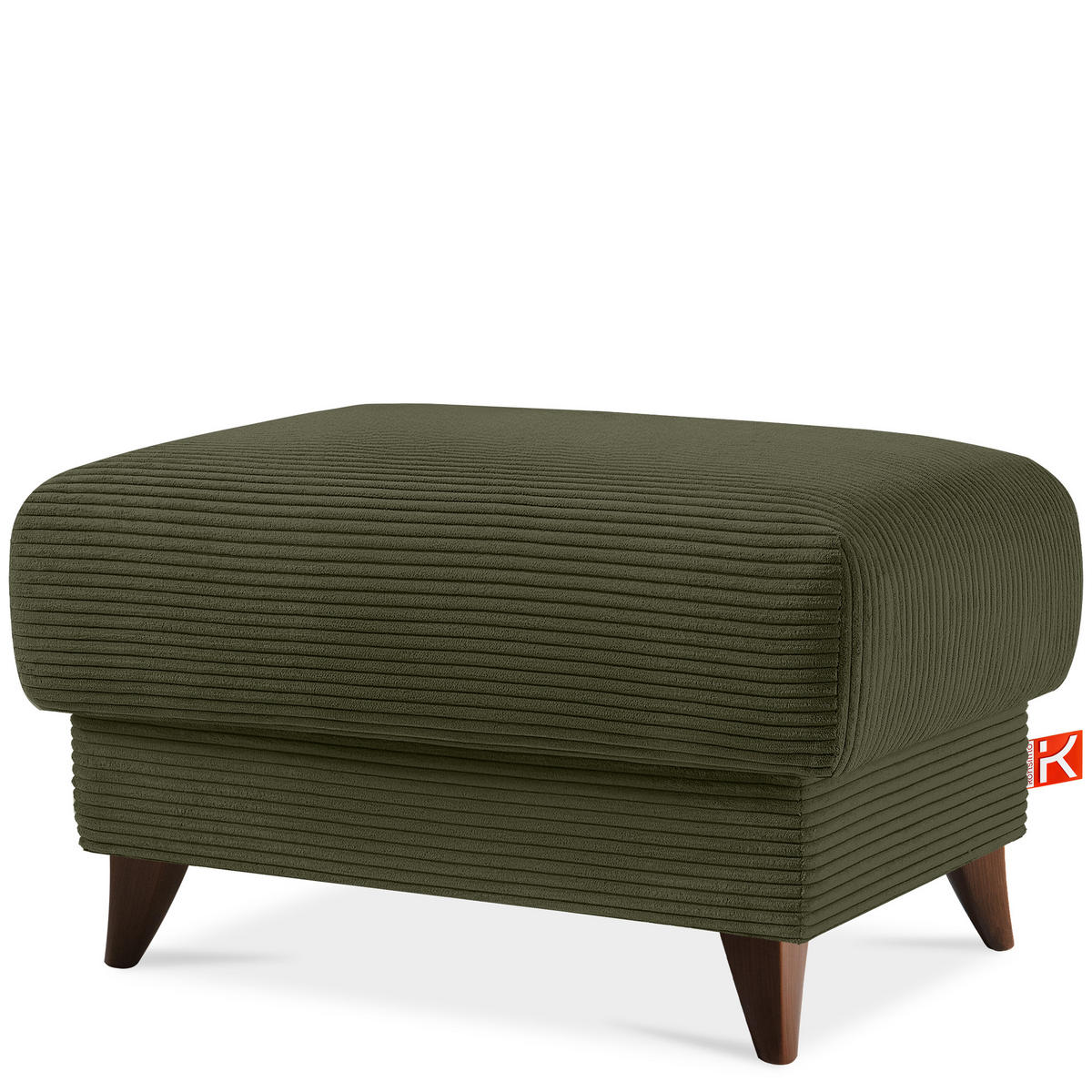 HOCKER GUSTAVO II, Olivgrün - Braun/Olivgrün, Holz/Holzwerkstoff (92/49/92cm) - KONSIMO®