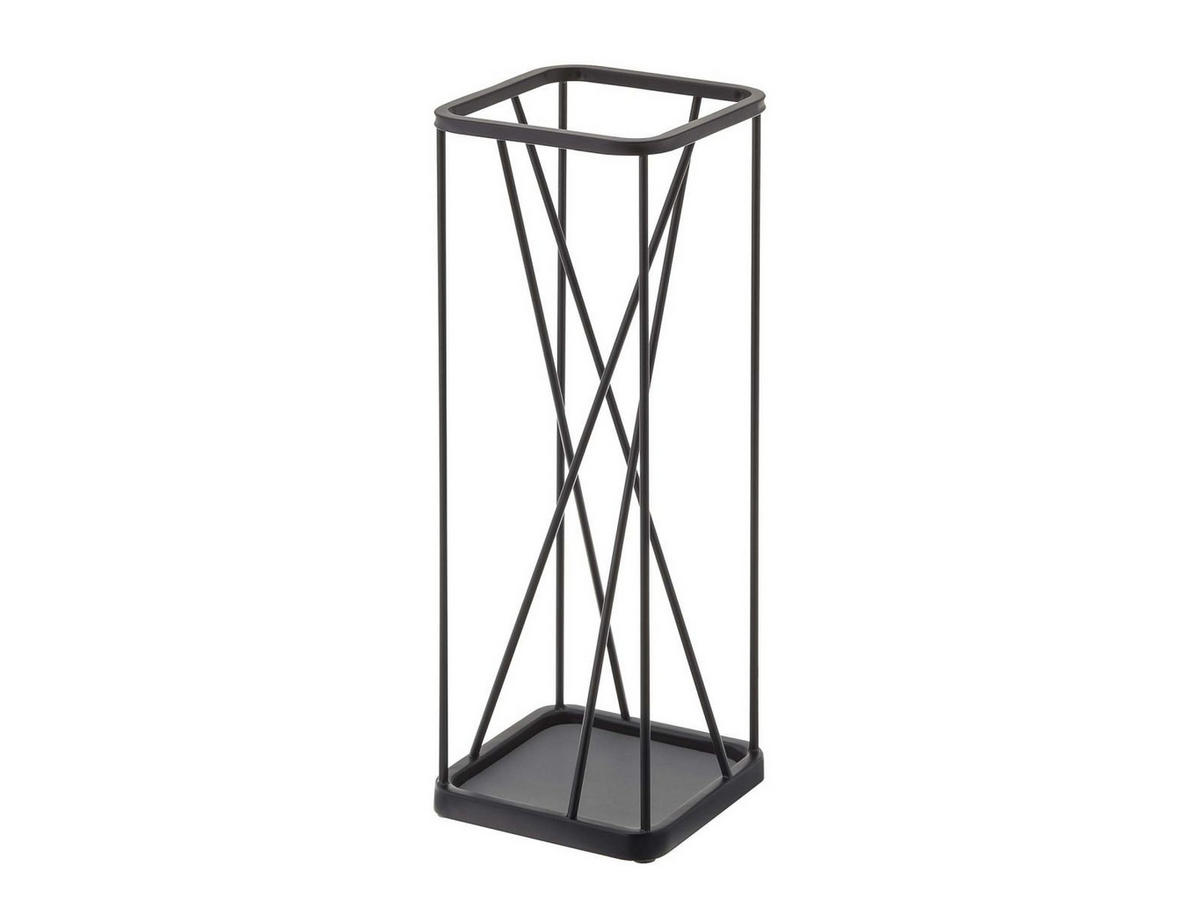 SCHIRMSTÄNDER Nine schwarz 17/45/17 cm - Schwarz, Metall (17/45/17cm) - Yamazaki