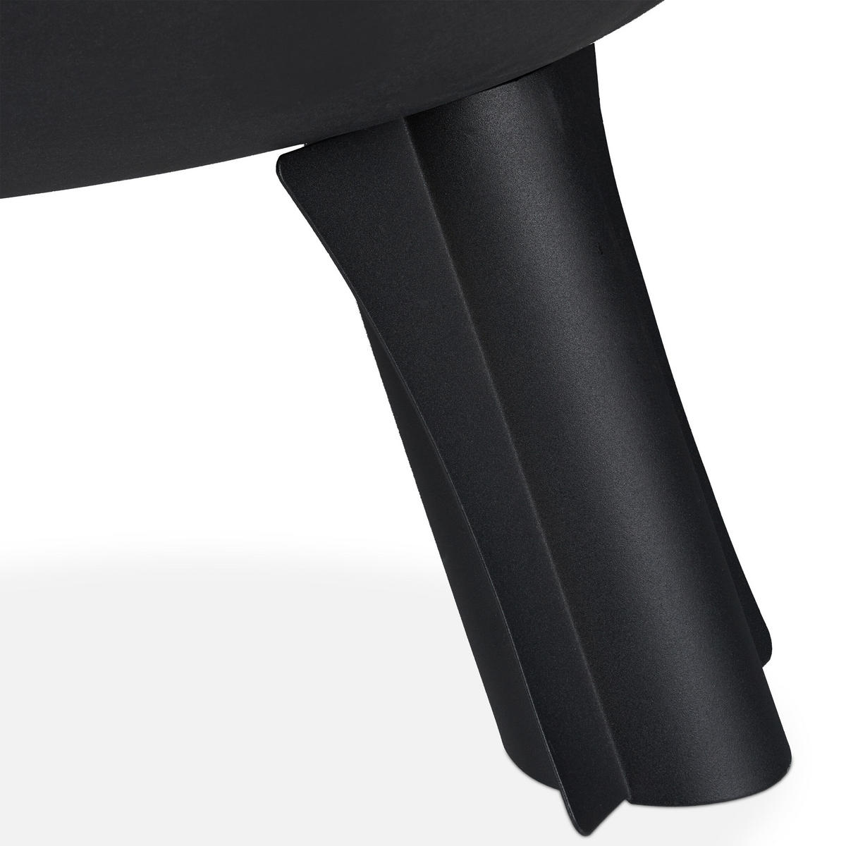 FEUERSCHALE - Schwarz, Metall (60/60/60cm) - Relaxdays