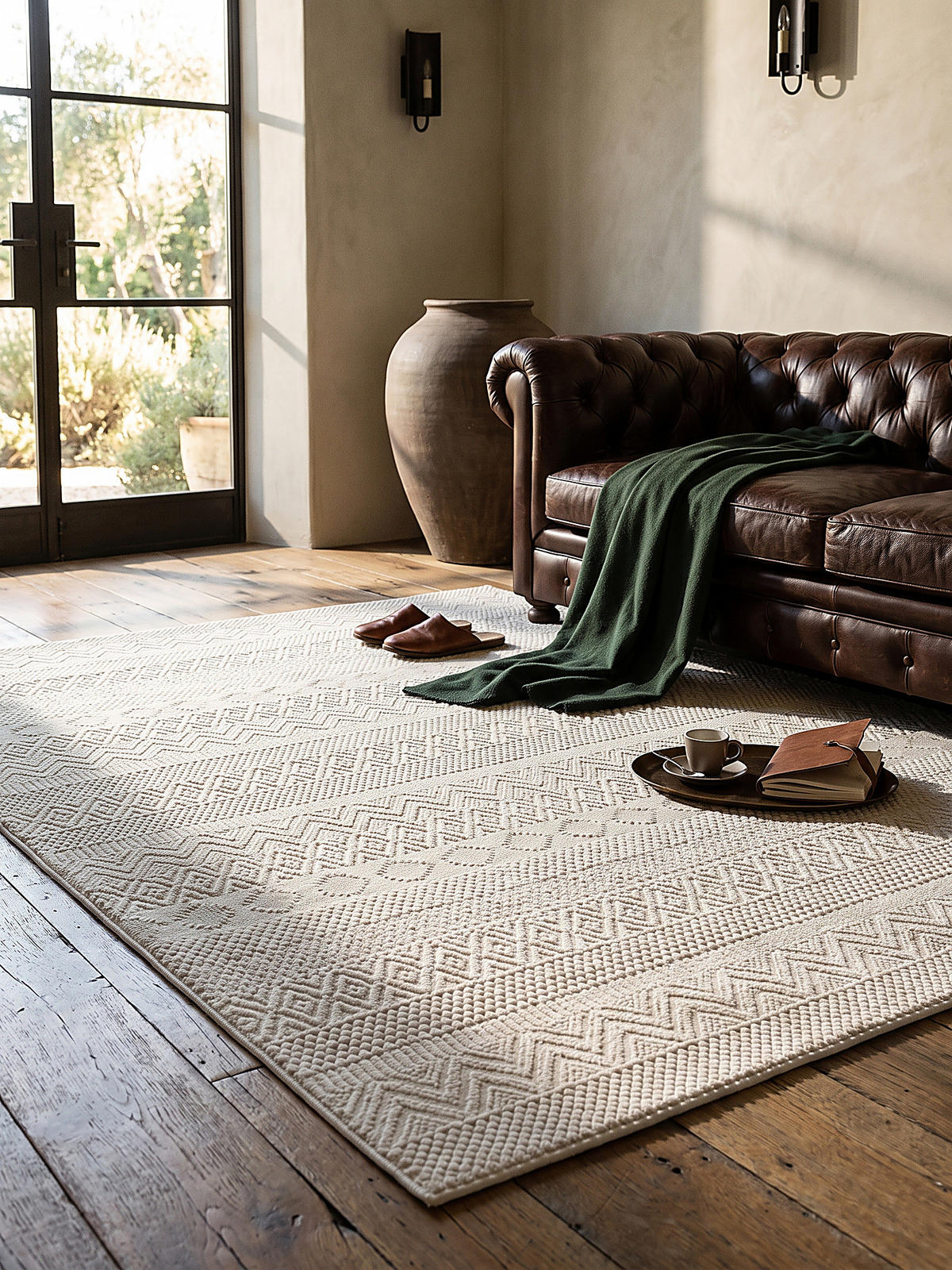 TEPPICH Kurzflor KASOS Waschbar Gestreift Polyester Creme 160 x 230 cm - Beige, Textil (160/230cm) - KADIMA DESIGN