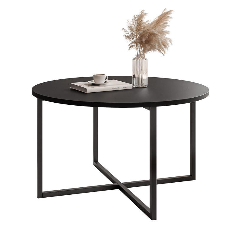 Idohome Couchtisch Schwarz 75x47x75 cm