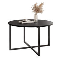 COUCHTISCH BESARO 75/47 cm runden, Schwarz - Schwarz, Metall (75/75/47cm) - Idohome