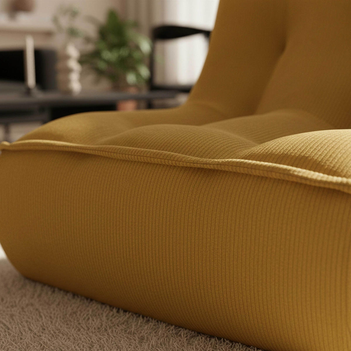 SESSEL, Gelb - Gelb, Textil (90/70/80cm) - Oviala
