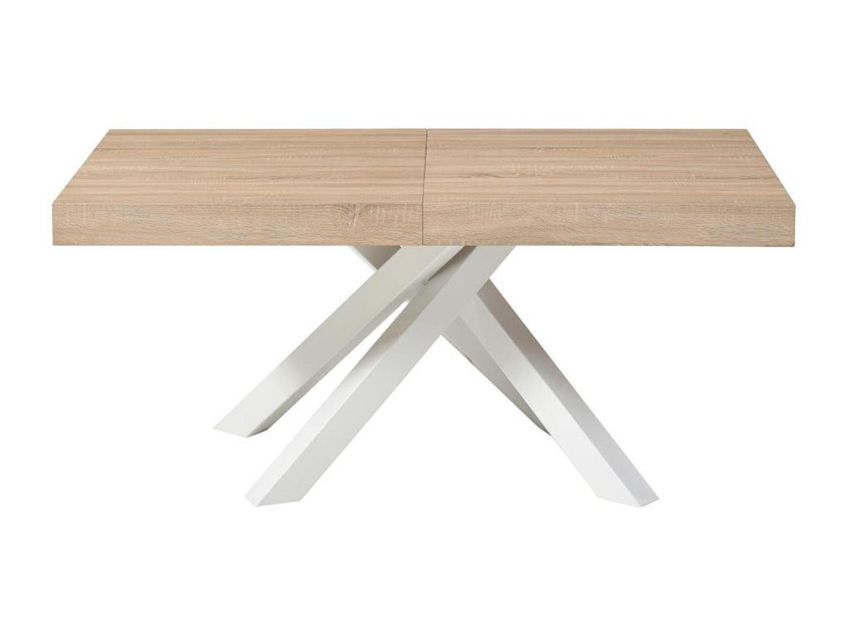 ESSTISCH ausziehbar - 6 bis 10 Personen - MDF & Metall - Holzfarben & Weiß - CATONAV - Naturfarben, Holz (240/90/75cm) - Vente-Unique