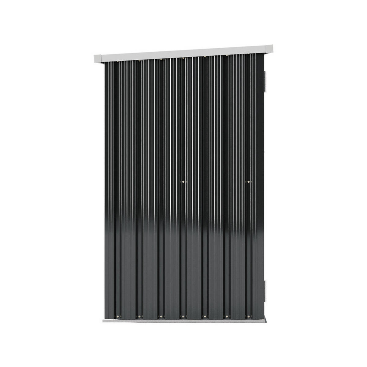 GARTENHAUS Gerätehaus aus Metall in Anthrazit, Outdoor-Patio-Aufbewahrungsschuppen Praktische Doppeltürkonstruktion Einfache Montage 143 x 87 x 135 cm - Anthrazit, Metall (143/135/83cm) - Livingandhome