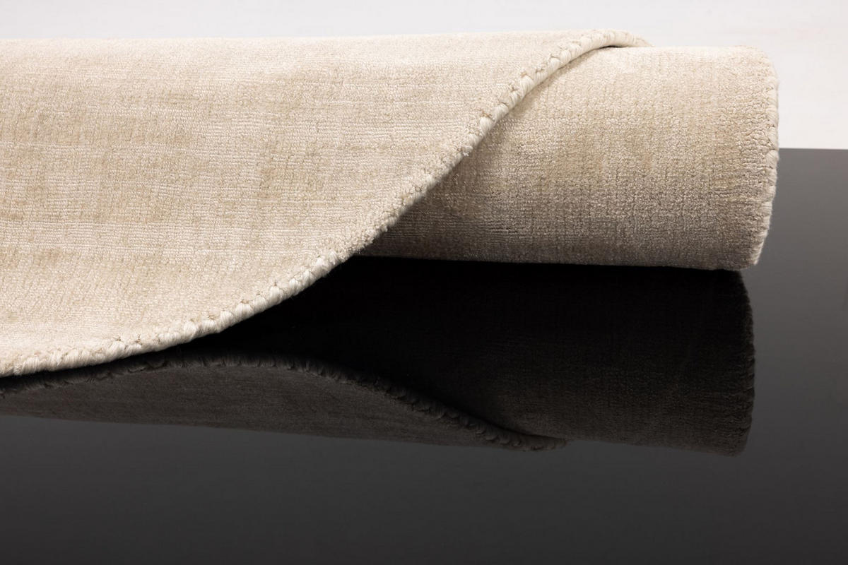 VISKOSETEPPICH Star 150x150 cm - Creme, Textil (150/150cm) - THEKO