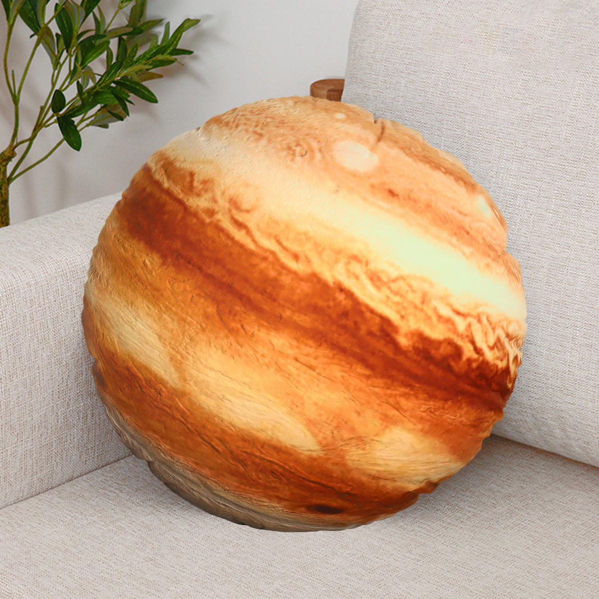 KISSEN Planet Universum Jupiter 25cm - Gelb, Textil (25/6cm) - Vercart