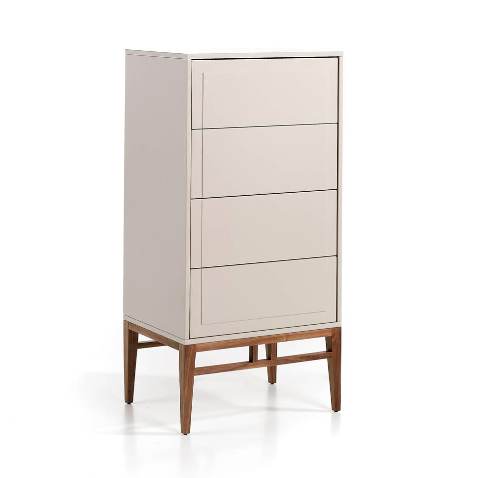 KOMMODE Walnuss Grau 60/45/120 cm - Walnussfarben/Grau, Holz (60/120/45cm) - ANGEL CERDA