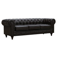 CHESTERFIELD-SOFA Aliza Braun - Braun, Textil (204/58/80cm) - Habitat Garten