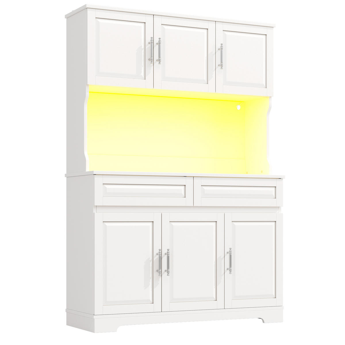 BUFFETSCHRANK App-Steuerung Weiß 108/40/180 cm - Weiß, Holz (108/180/40cm) - PANGIVO