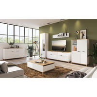 WOHNZIMMER-SET 6-TLG. Plymouth-129 - Weiß, Holzwerkstoff (724/208/68cm) - Lomado