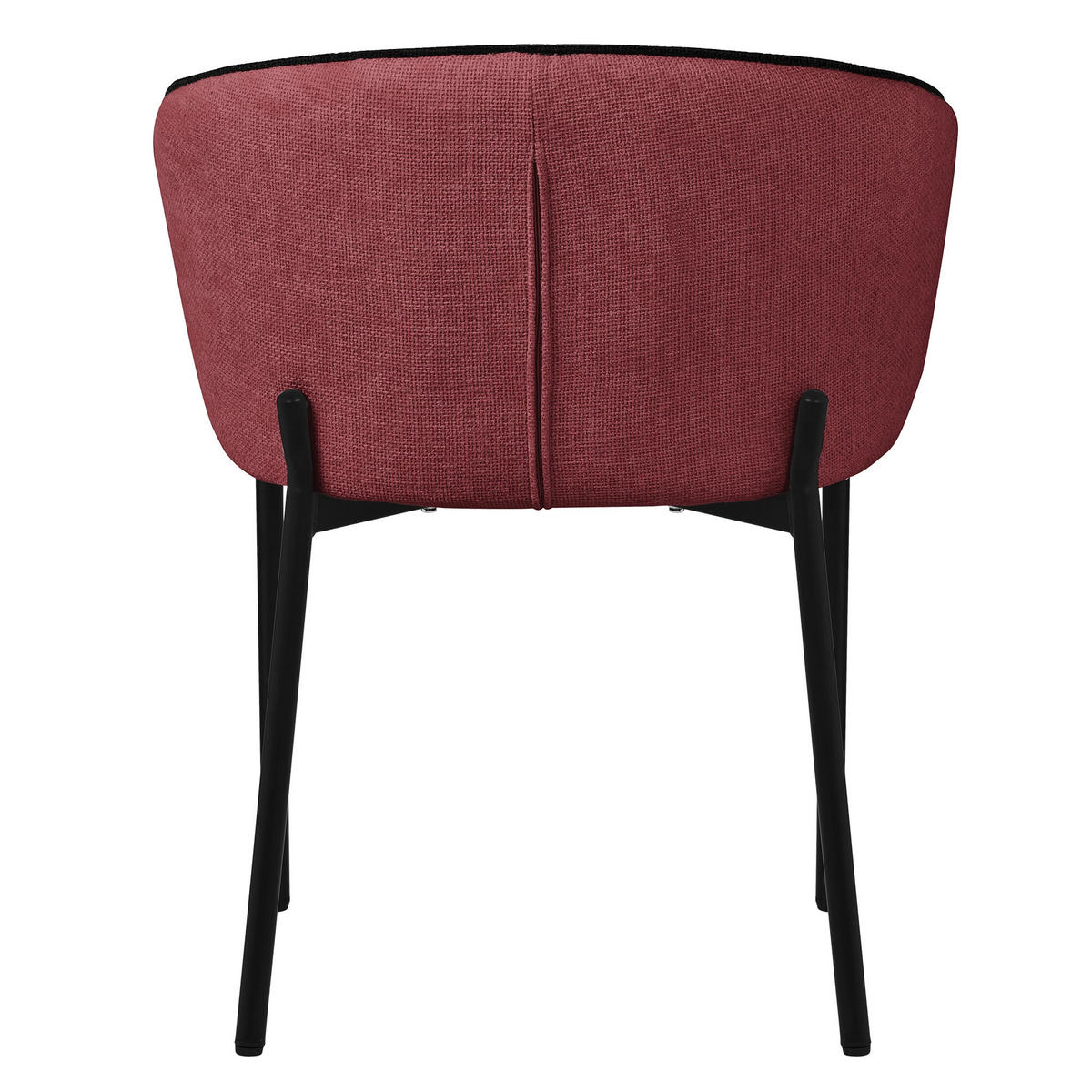 ESSZIMMERSTÜHLE 2er Set Rot - Rot/Schwarz, Textil/Metall (60/75/59cm) - ML-DESIGN