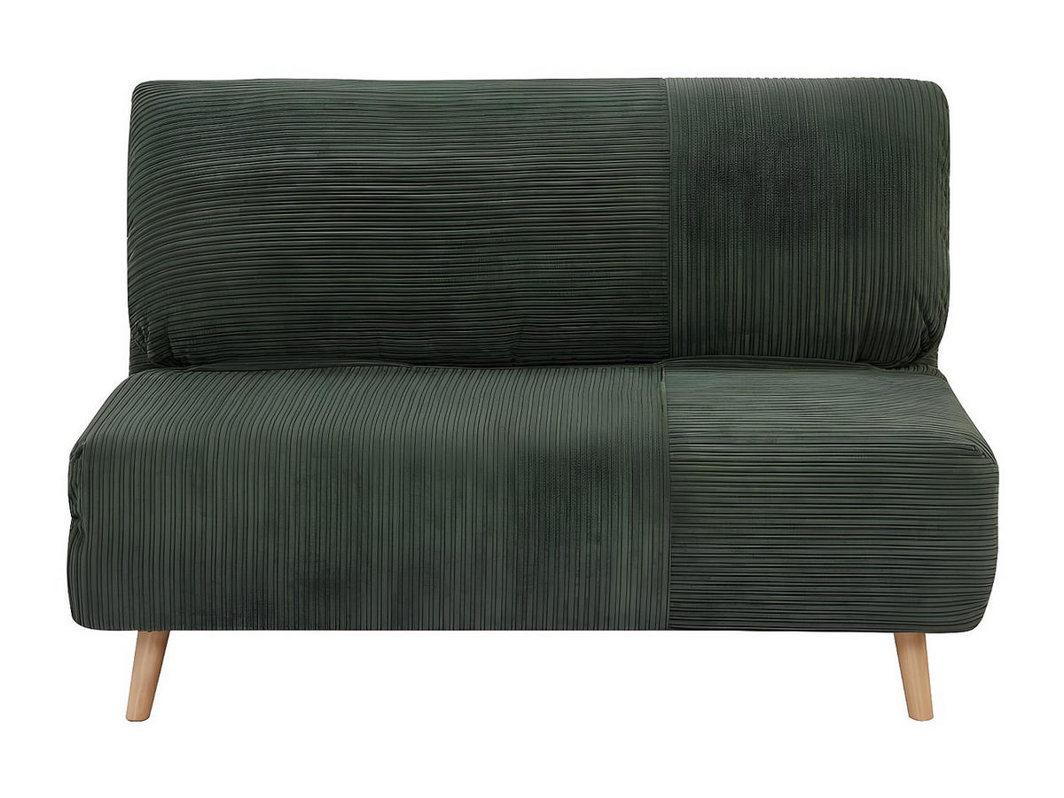 SCHLAFSOFA 2-Sitzer - Cord - Dunkelgrün - PALULA - Grün, Textil (90/83/124cm) - Vente-Unique