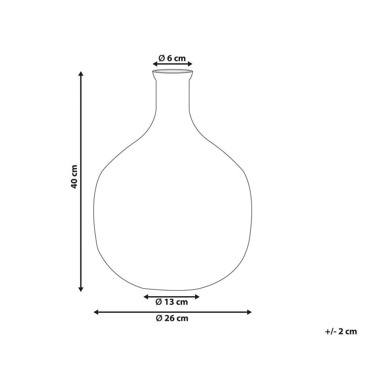 BLUMENVASE Glas bunt Razala - Multicolor, Glas (40cm) - Beliani