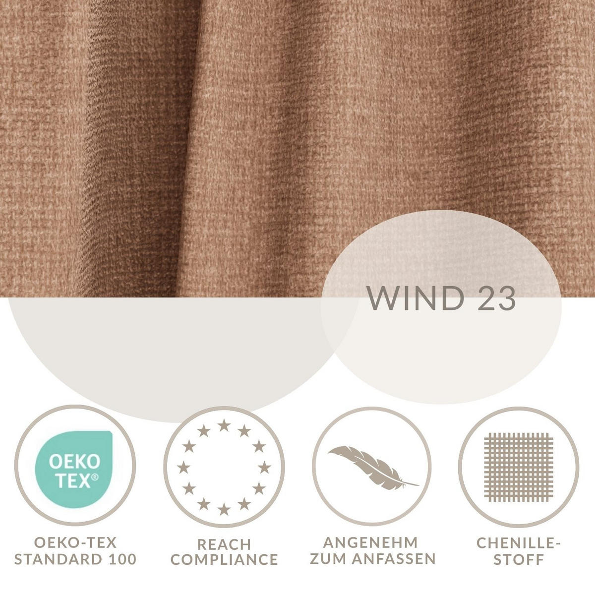 SOFA MIT SCHLAFFUNKTION Toluca Hellbraun Chenille-Stoff - Hellbraun/Schwarz, Holz/Holzwerkstoff (247/69/104cm) - Maison de Reve