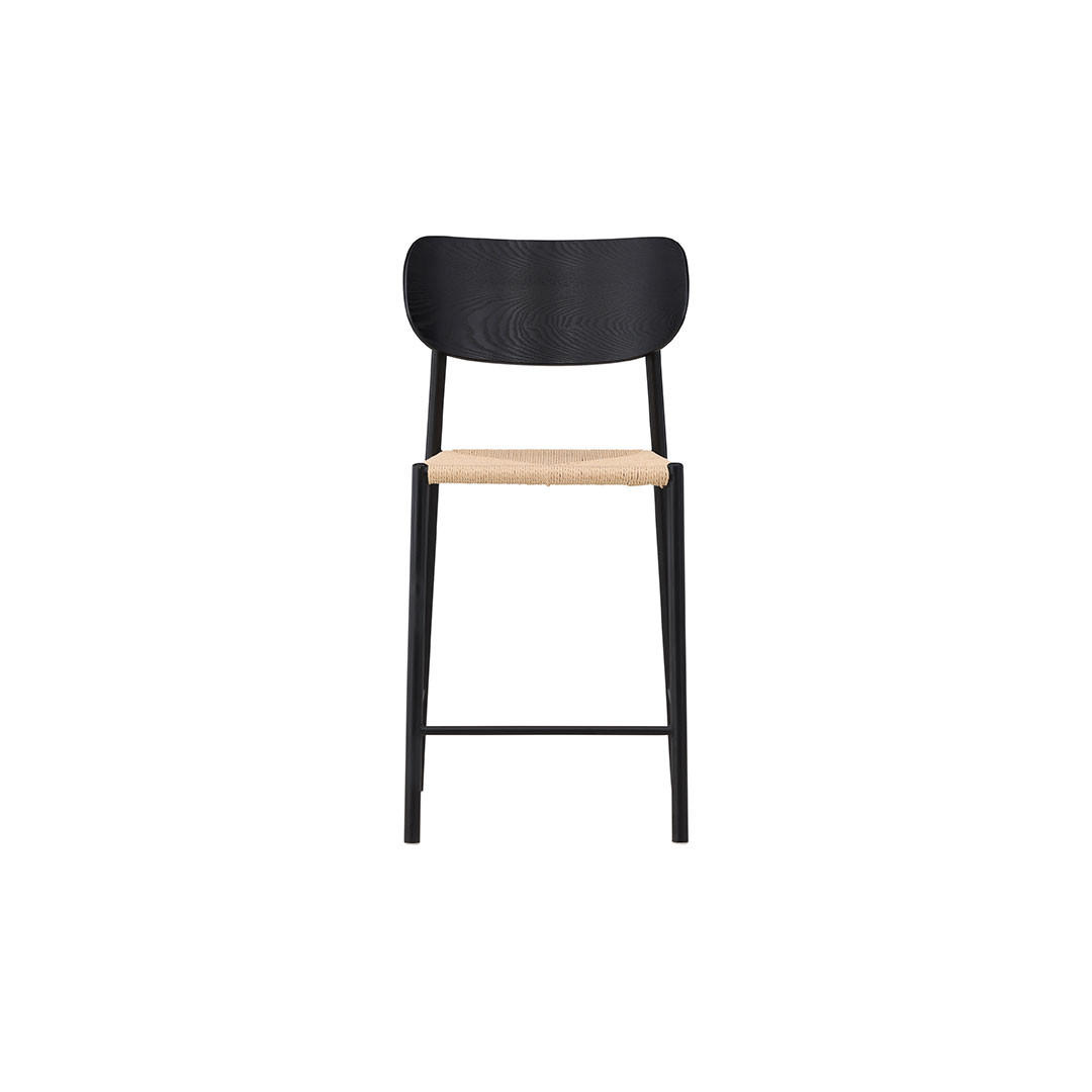 BARHOCKER, Polly, Schwarz, Rattan, 52 x 55 x 101 cm - Schwarz, Naturmaterialien/Textil (52/101/55cm) - ebuy24