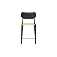 BARHOCKER, Polly, Schwarz, Rattan, 52 x 55 x 101 cm - Schwarz, Naturmaterialien/Textil (52/101/55cm) - ebuy24