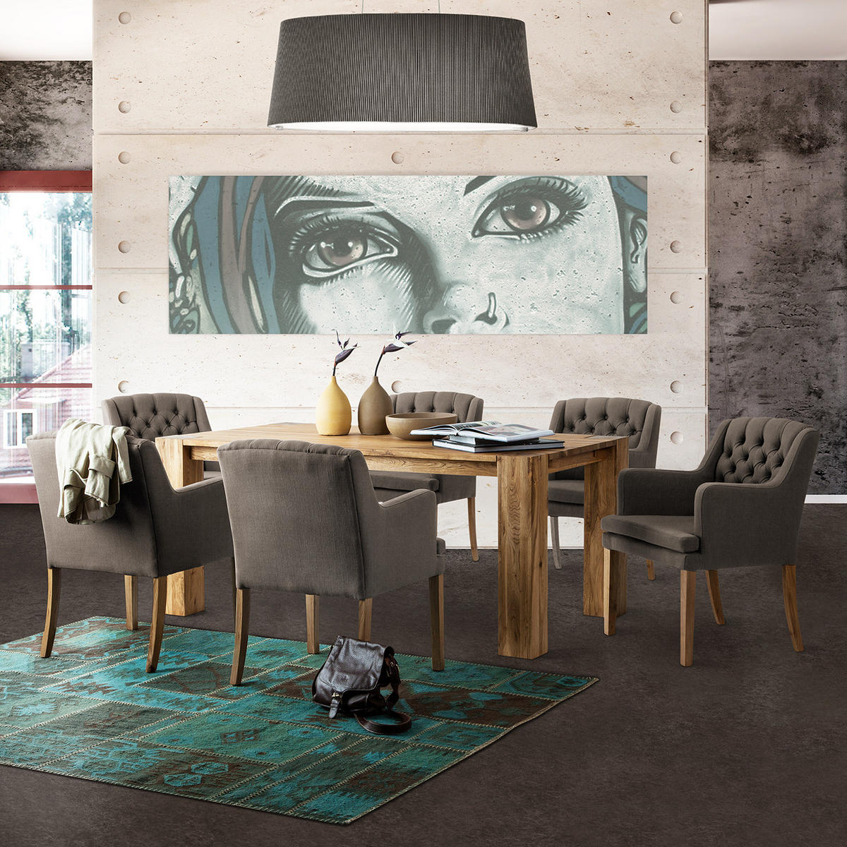 ARMLEHNENSTUHL - Webstoff - Braun, Textil (60/87/67cm) - home24