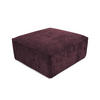 POUF Chenille Stoff Rot - Rotbraun/Schwarz, Holzwerkstoff/Kunststoff (87/46/87cm) - Makamii