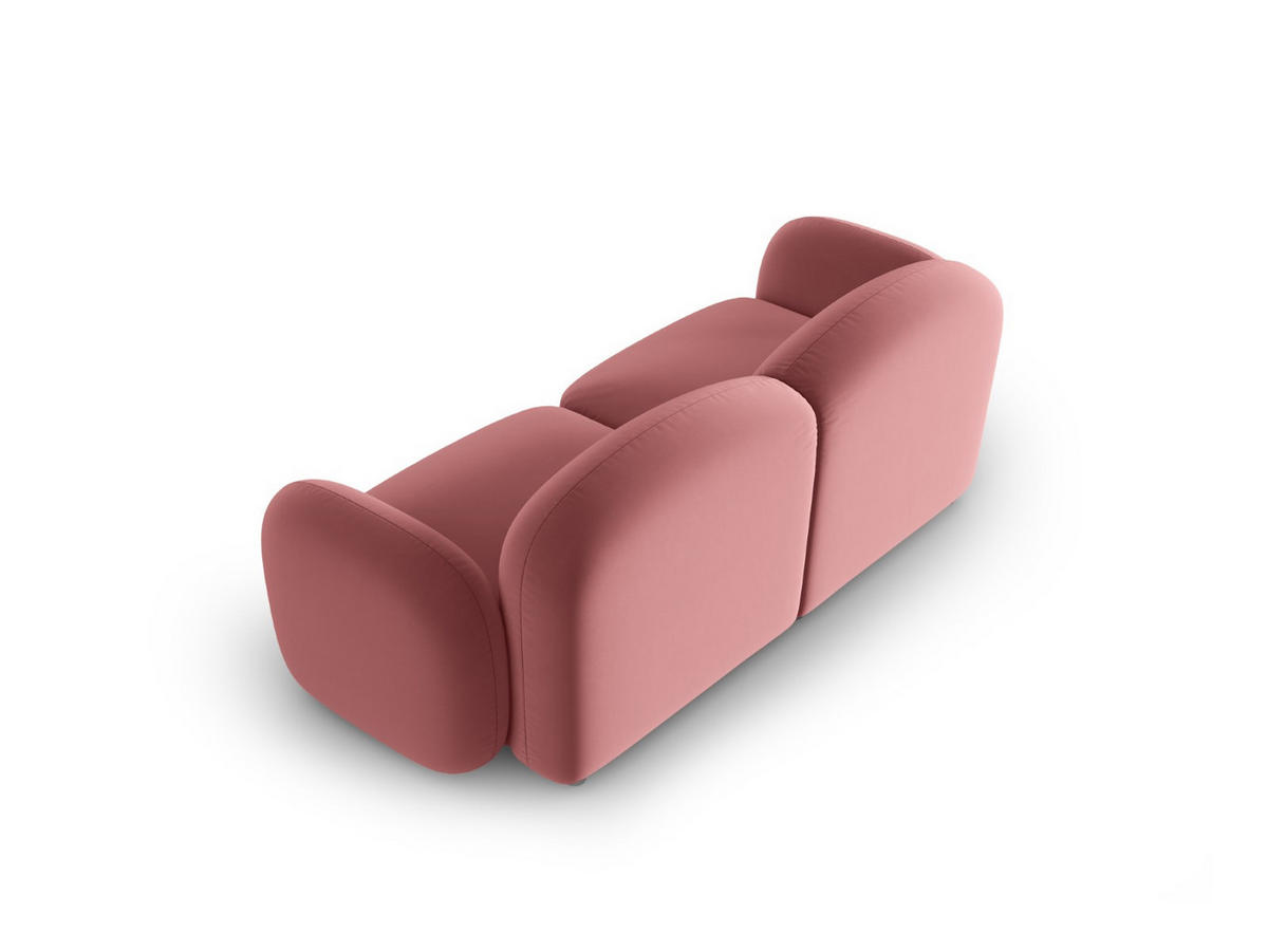 SOFA Blair aus Samt lachs 2 Sitzplätze - Pink, Textil (87/80/194cm) - Micadoni
