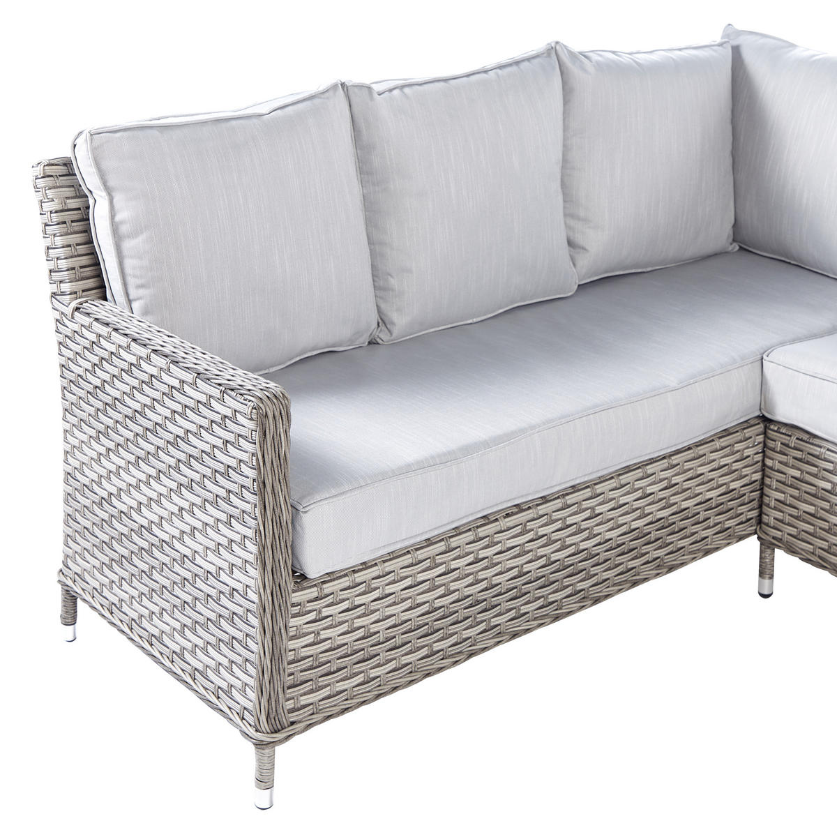 LOUNGE SET 9-Sitzer PE Rattan hellgrau Lacona - Taupe, Kunststoff - Beliani