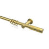 GARDINENSTANGE Platon Mavell 320 cm (geteilt in 2 x 160 cm), 1-läufig, 20 mm Ø Messing-Optik - Messingfarben/Goldfarben, Metall (320cm) - INTERDECO
