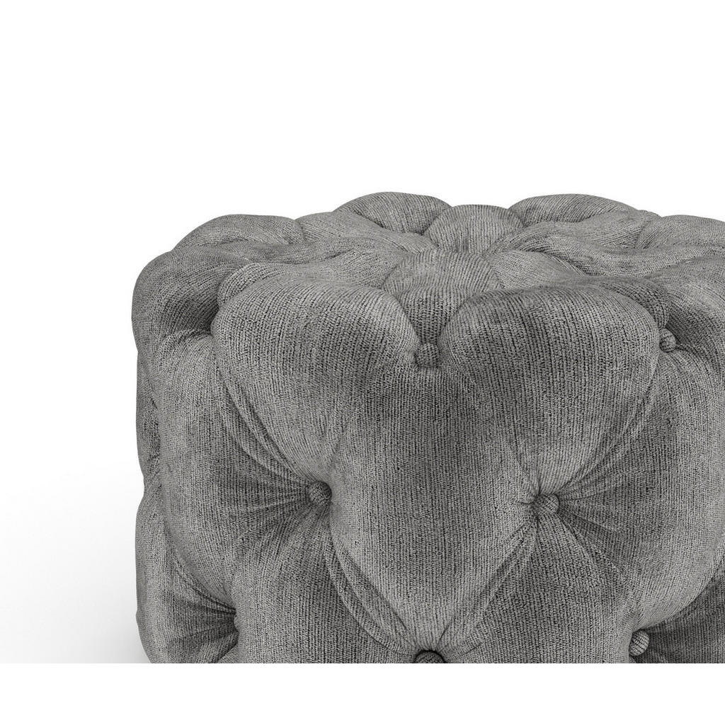 Thumbnail - Maison de Reve Pouf, Grau, Textil, 1-Sitzer, Füllung: Schaumstoff, Rund, 60x40x60 cm, Oeko-Tex® Standard 100, FSC 100%, ...