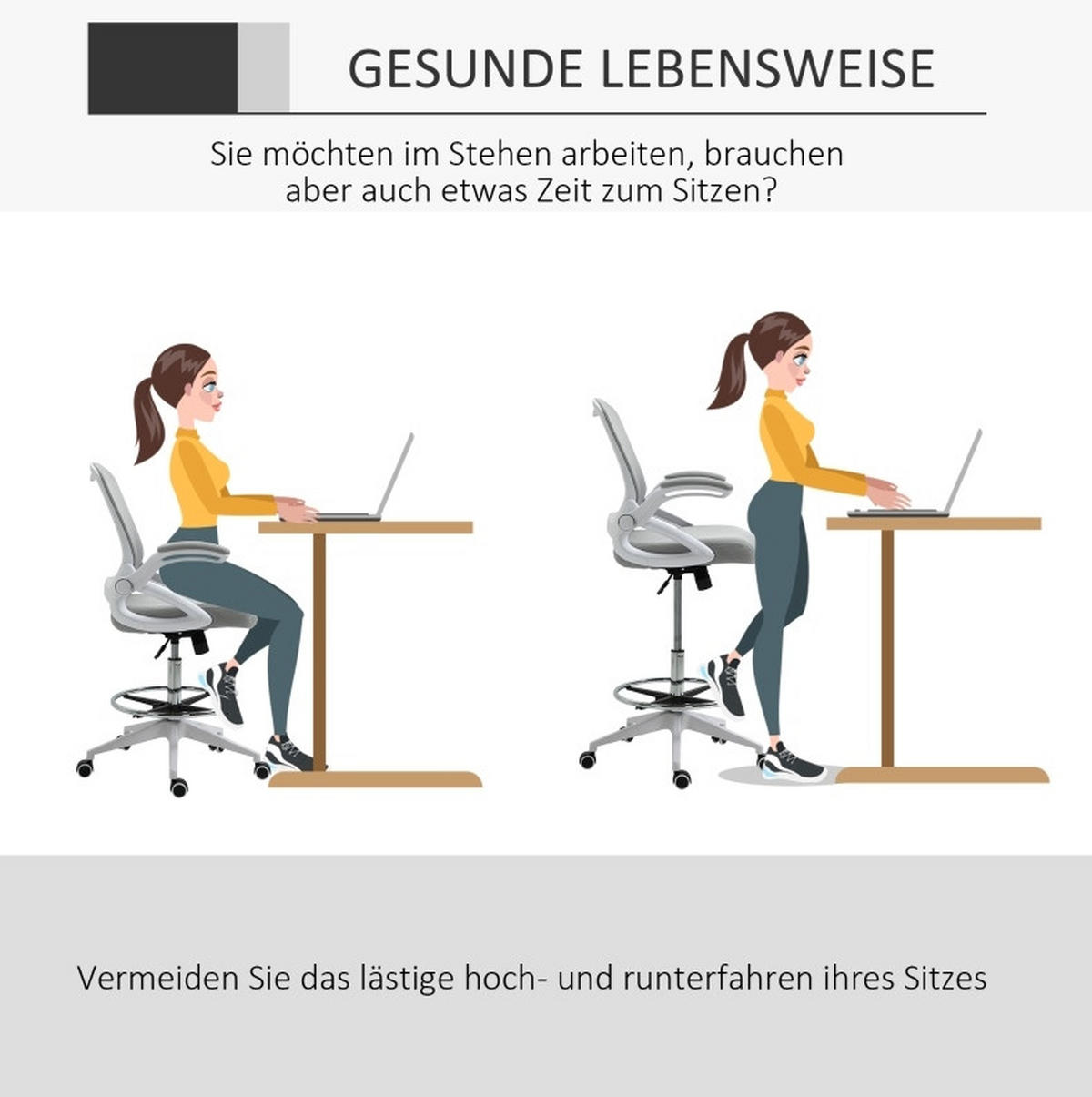 BÜROSTUHL ergonomisch höhenverstellbar Light Gray - Hellgrau, Kunststoff (60/126/64cm) - Meubliv