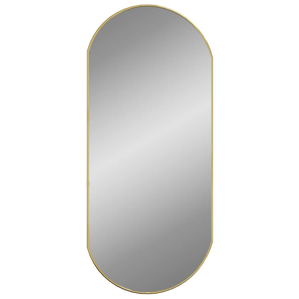 WANDSPIEGEL Golden 90x40 cm Oval - Goldfarben, Glas (40/90/1cm) - furnicato