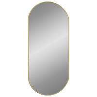 WANDSPIEGEL Golden 90x40 cm Oval - Goldfarben, Glas (40/90/1cm) - furnicato