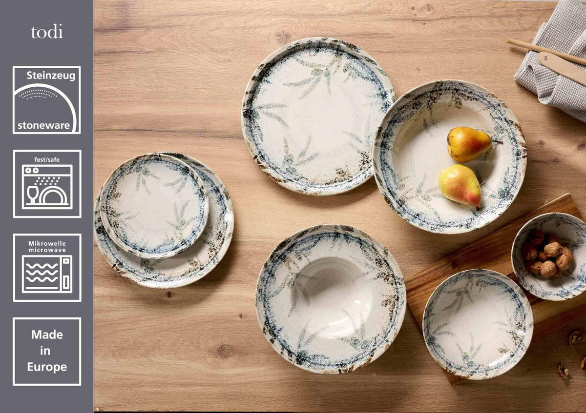 STARTER-SET Todi blau 16er Set - Blau, Keramik (2/2/2cm) - Ritzenhoff Breker