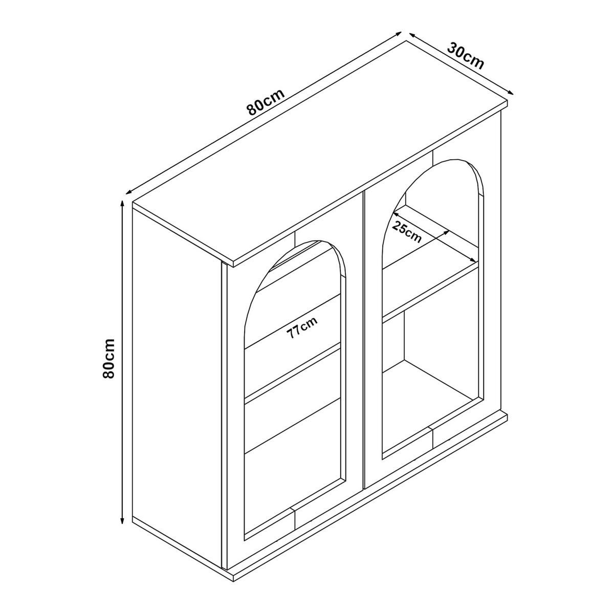 PŘÍSTĚNNÝ STOLEK Trorhun - šedá, kompozitní dřevo (30/80/80cm) - [en.casa]