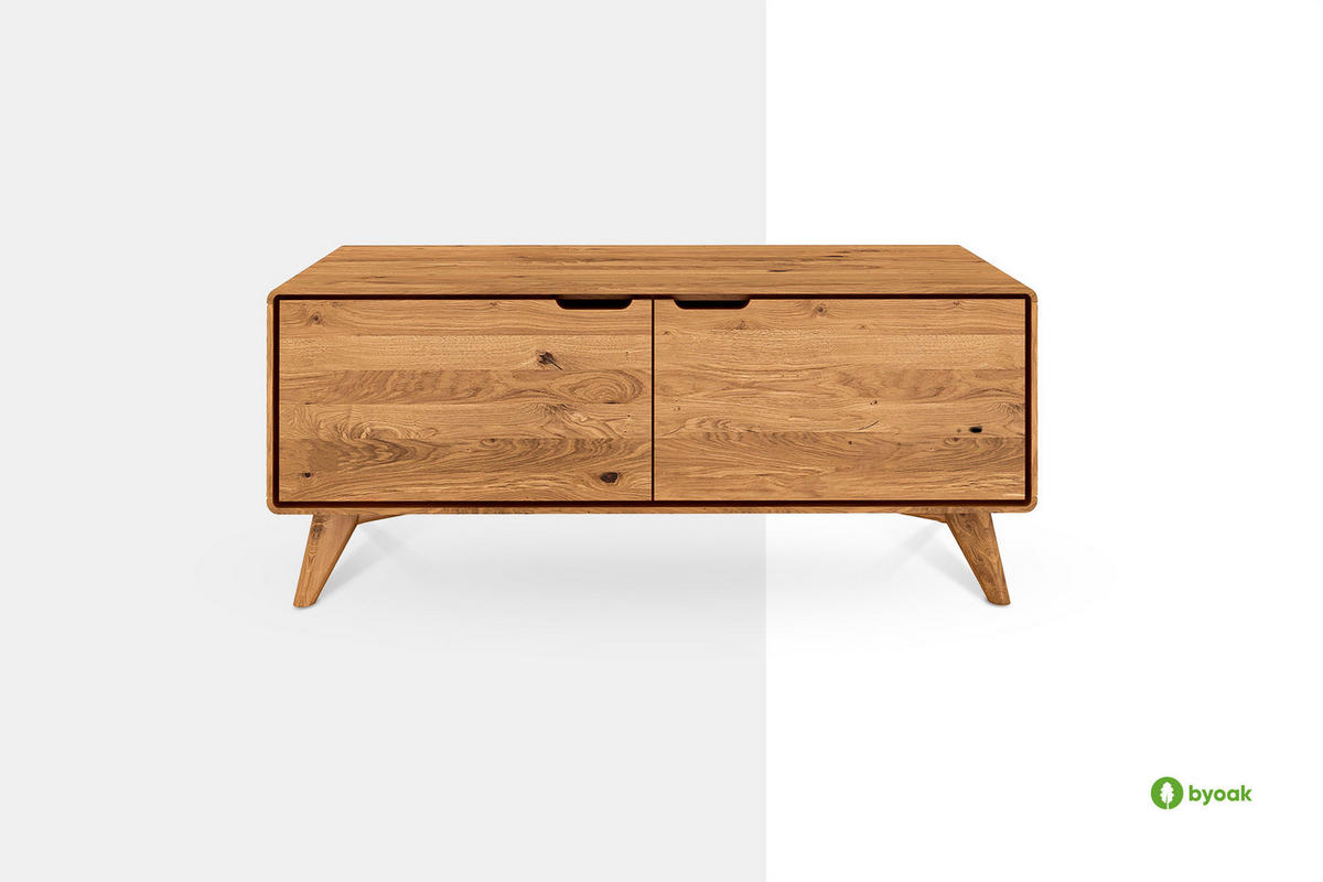 GREG HIFI-SCHRANK Wildeiche - Wildeiche, Holz (120/48/40cm) - byoak