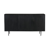 SIDEBOARD Dimora Mangoholz 165 cm / 45 cm Schwarz - Schwarz, Holz (165/85/45cm) - Villa Möbel
