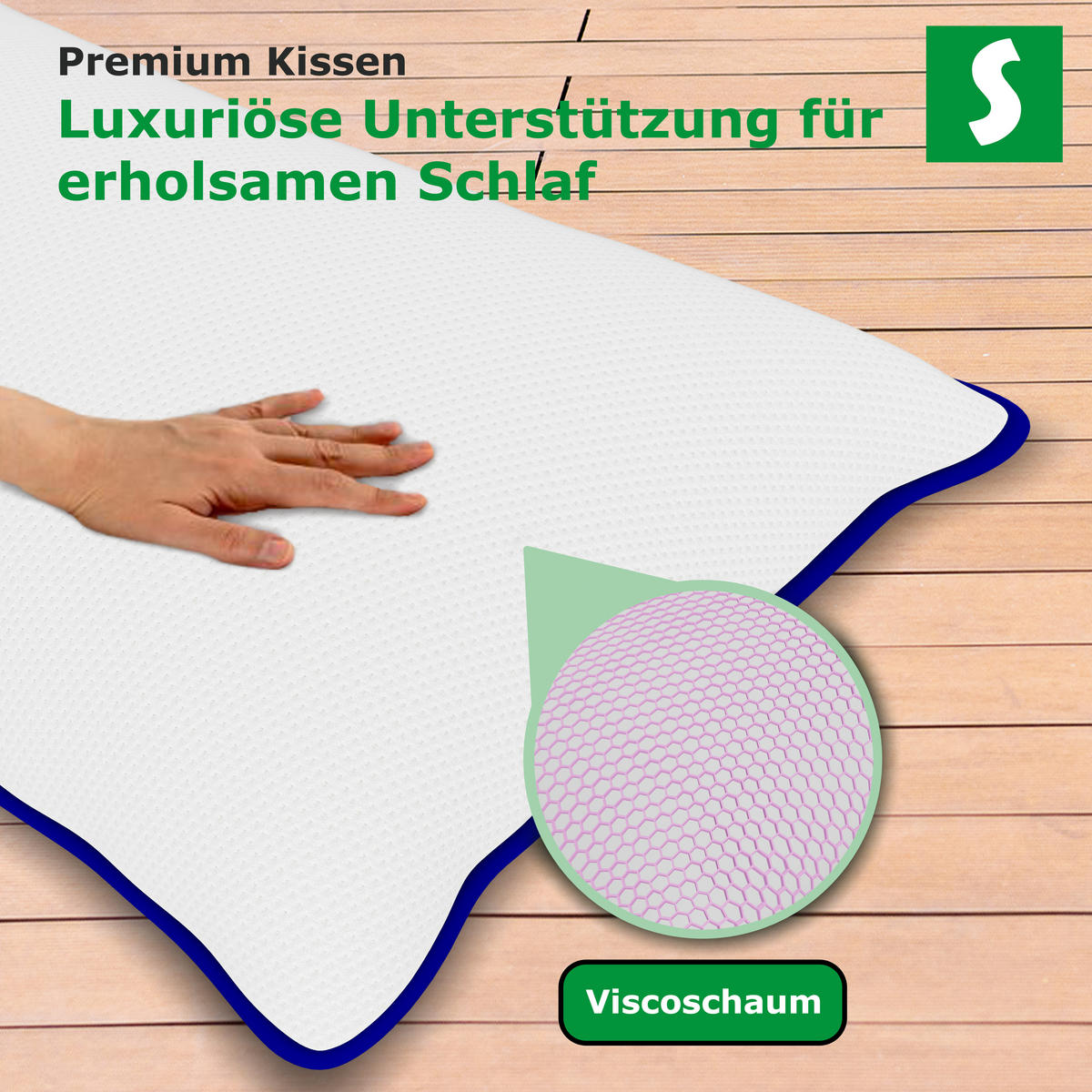 NACKENISSEN Memory Foam Kissen 40x80 - Weiß, Textil (40/80cm) - Schlaftroll