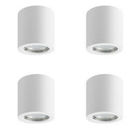 DECKENLEUCHTE Mansfield (4er-Set) 7.5/7/7 cm - Weiß, Naturmaterialien (7/7.5/7cm) - Nettlife