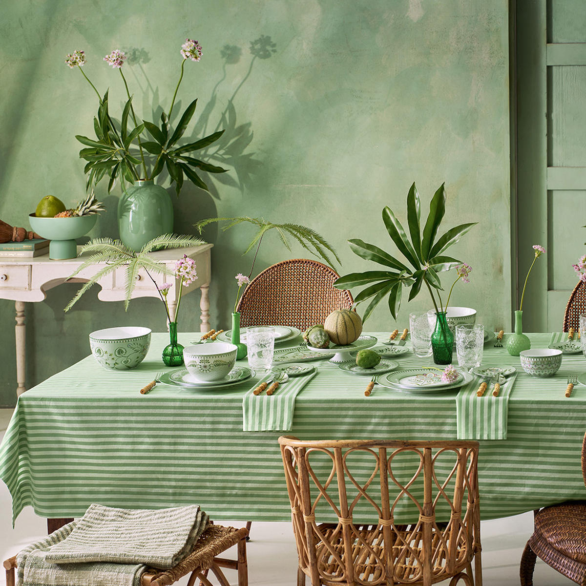 SCHÜSSEL Low metal mid grün 35x12.5 cm - Jadegrün, Metall (35/12.5cm) - Pip Studio