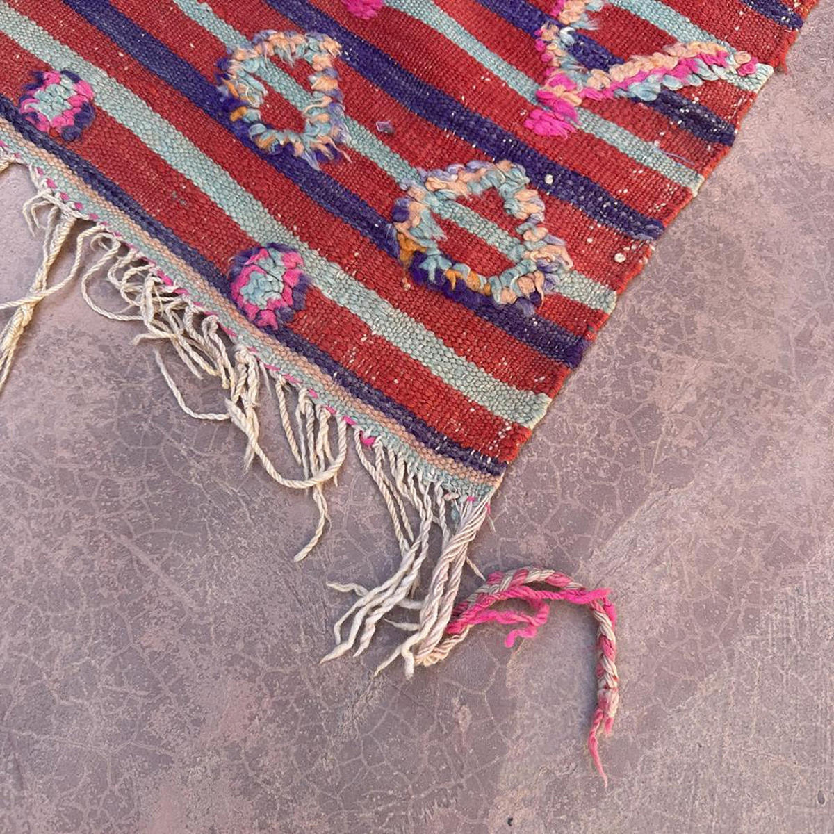 BERBERTEPPICH aus reiner Wolle 138x 220 cm - Rot, Naturmaterialien (138/220cm) - AFK Living