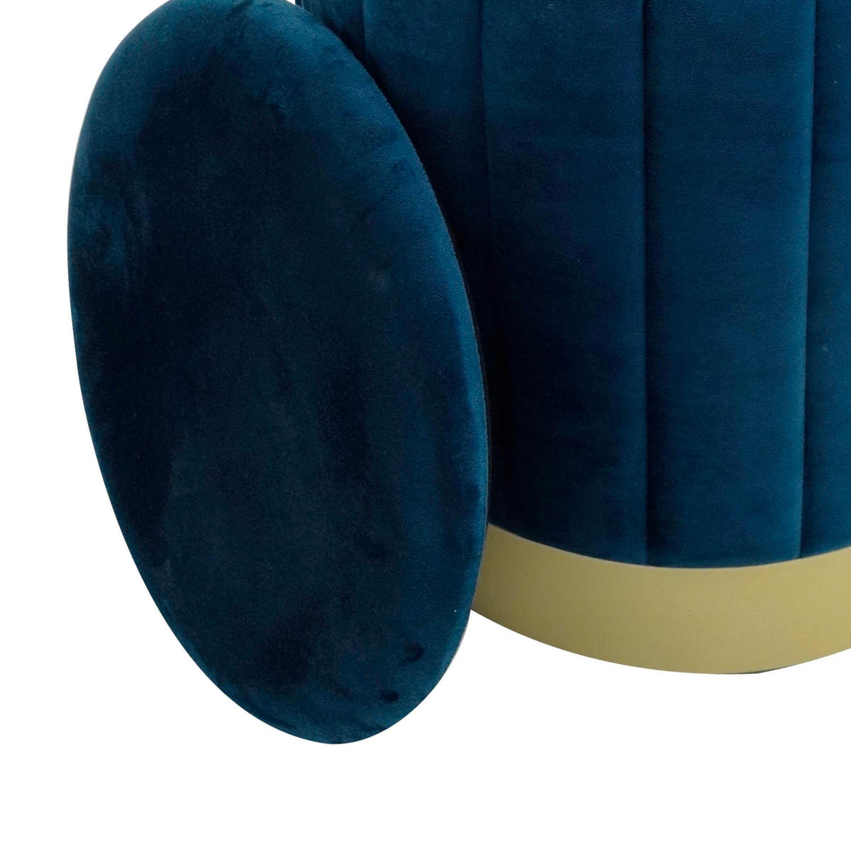 FUSSHOCKER 2er Set Blau 35/35/44 cm - Blau, Textil (35/44/35cm) - Mobili Rebecca